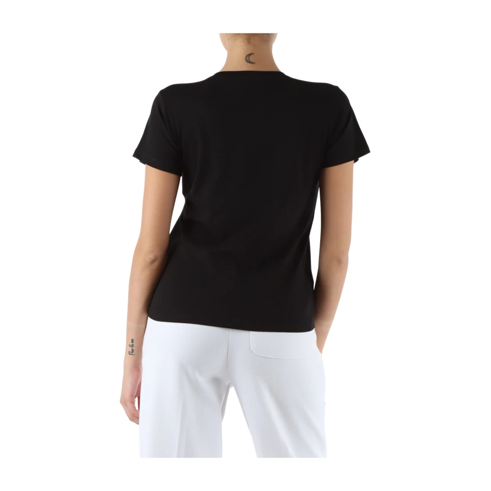 Richmond Geborduurd katoenen T-shirt Black Dames