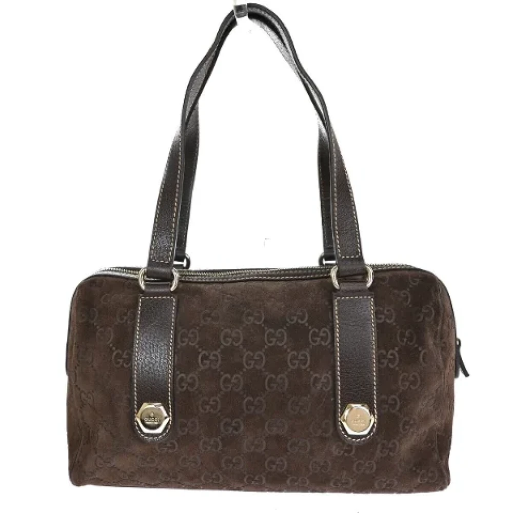 Gucci Vintage Pre-owned Fabric shoulder-bags Brown Dames