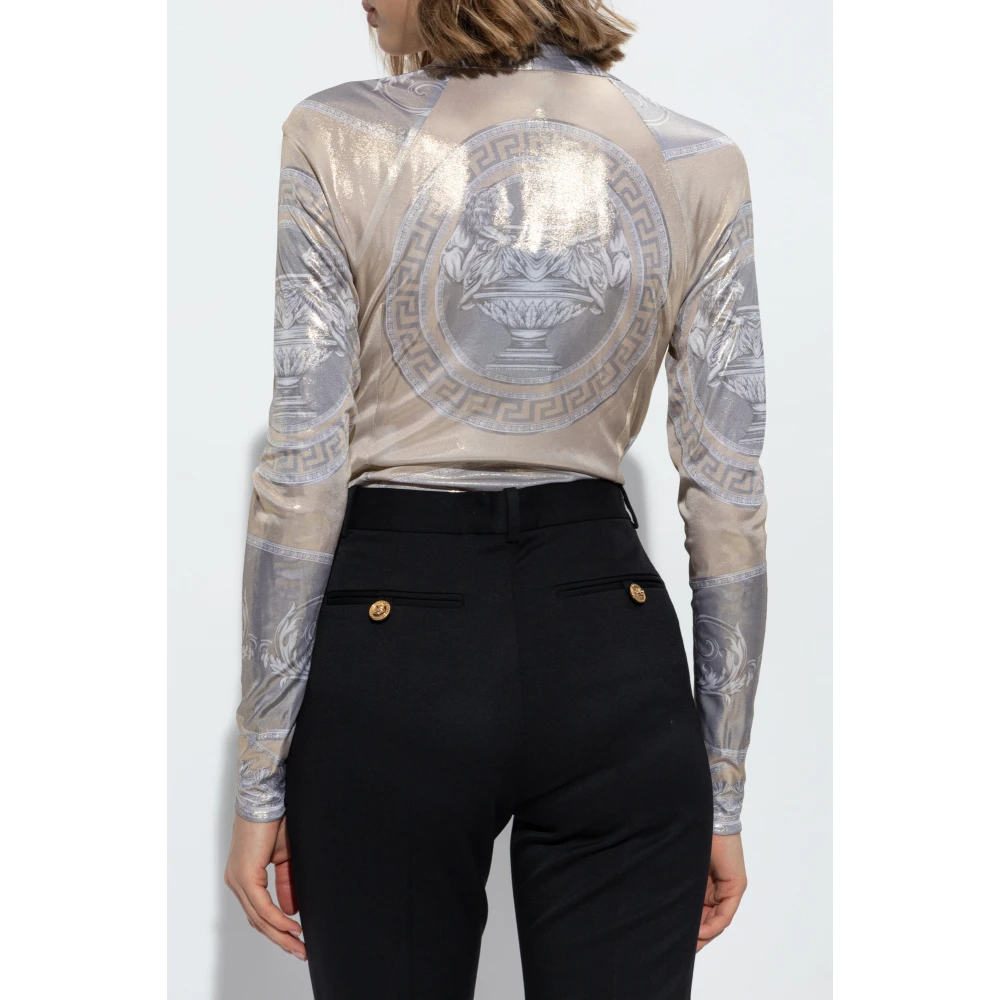 Versace Body met diepe halslijn Gray Dames