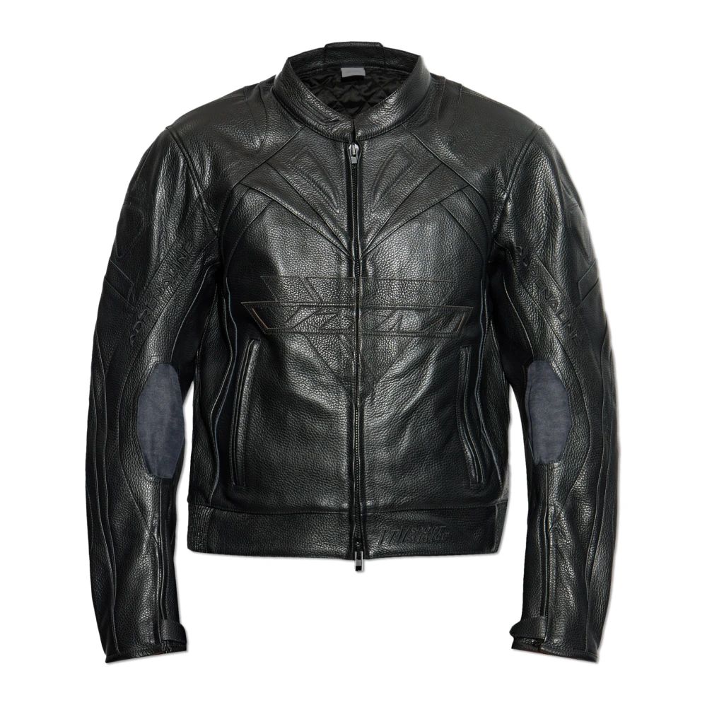 Vetements Leren jas Black Heren