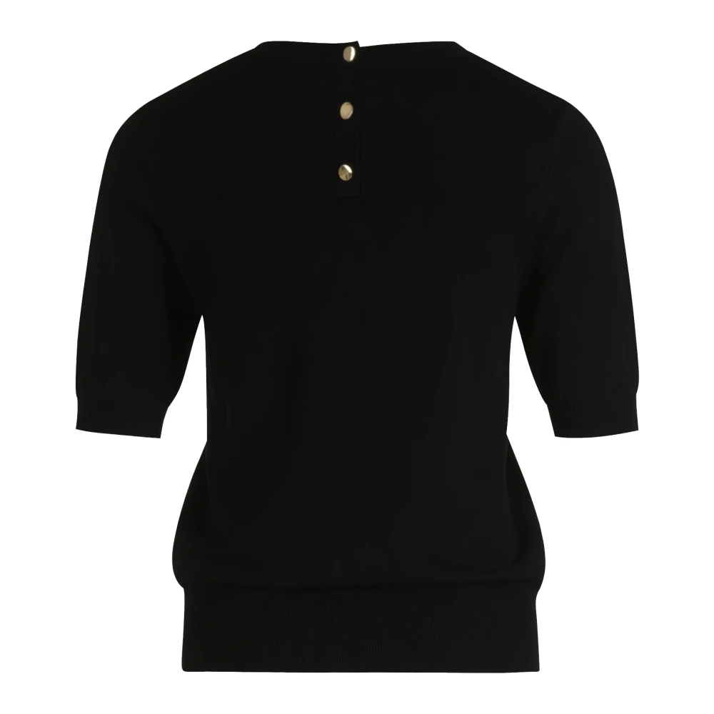 Vera Mont Gebreide trui met knopen Black Dames