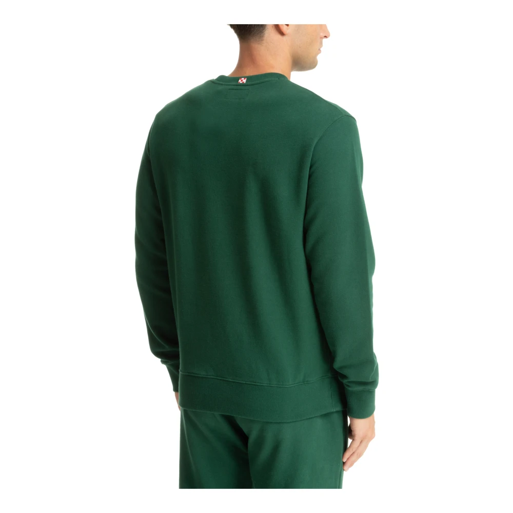 MC2 Saint Barth Gestreepte Logo Sweater Green Heren