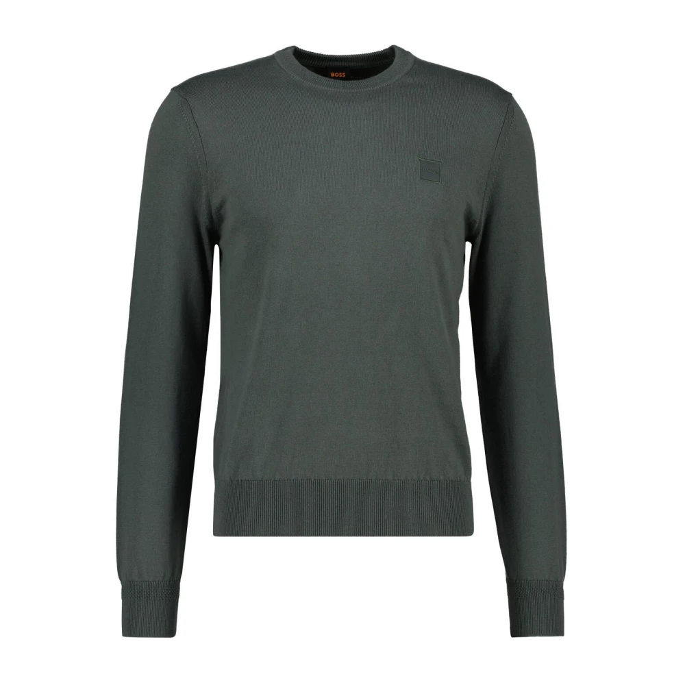 Hugo Boss Uomo Verde Uomini, Felpa + Maglione, Felpa Green Cotton, (L) - Immagine 3