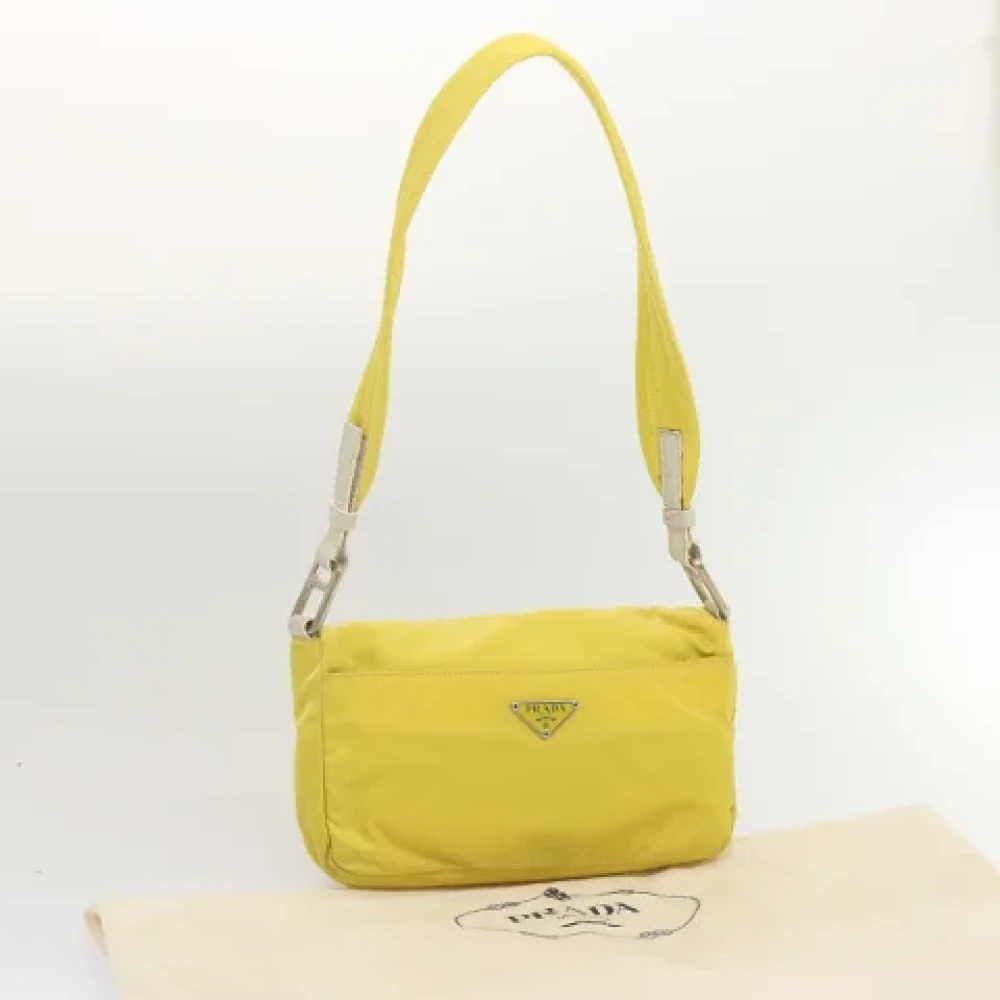 Prada Vintage Pre-owned Nylon prada-bags Yellow Dames