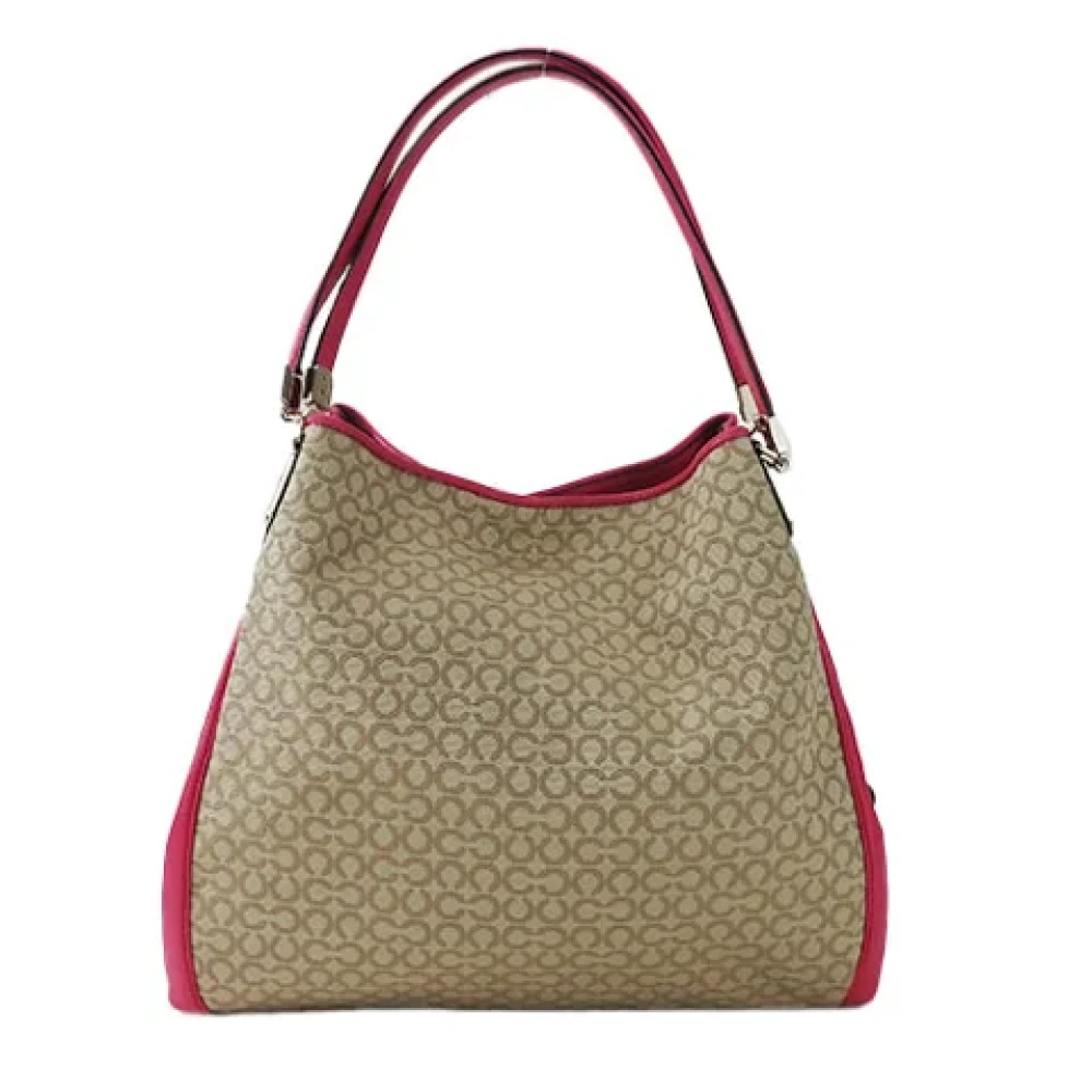 Coach Pre-owned Canvas shoulder-bags Beige Dames