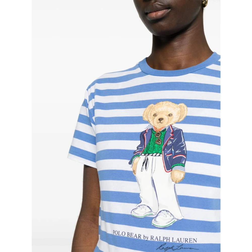 Polo Ralph Lauren Blauwe Polo Bear Grafische T-shirts en Polos Blue Dames