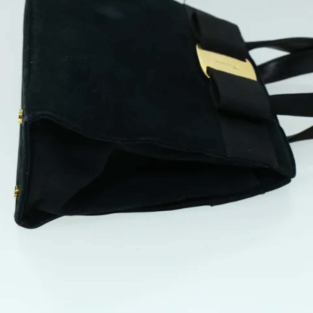 Salvatore Ferragamo Pre-owned Suede handbags Black Dames