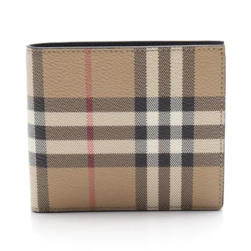 Burberry Vintage Pre-owned Coated canvas wallets Beige Dames