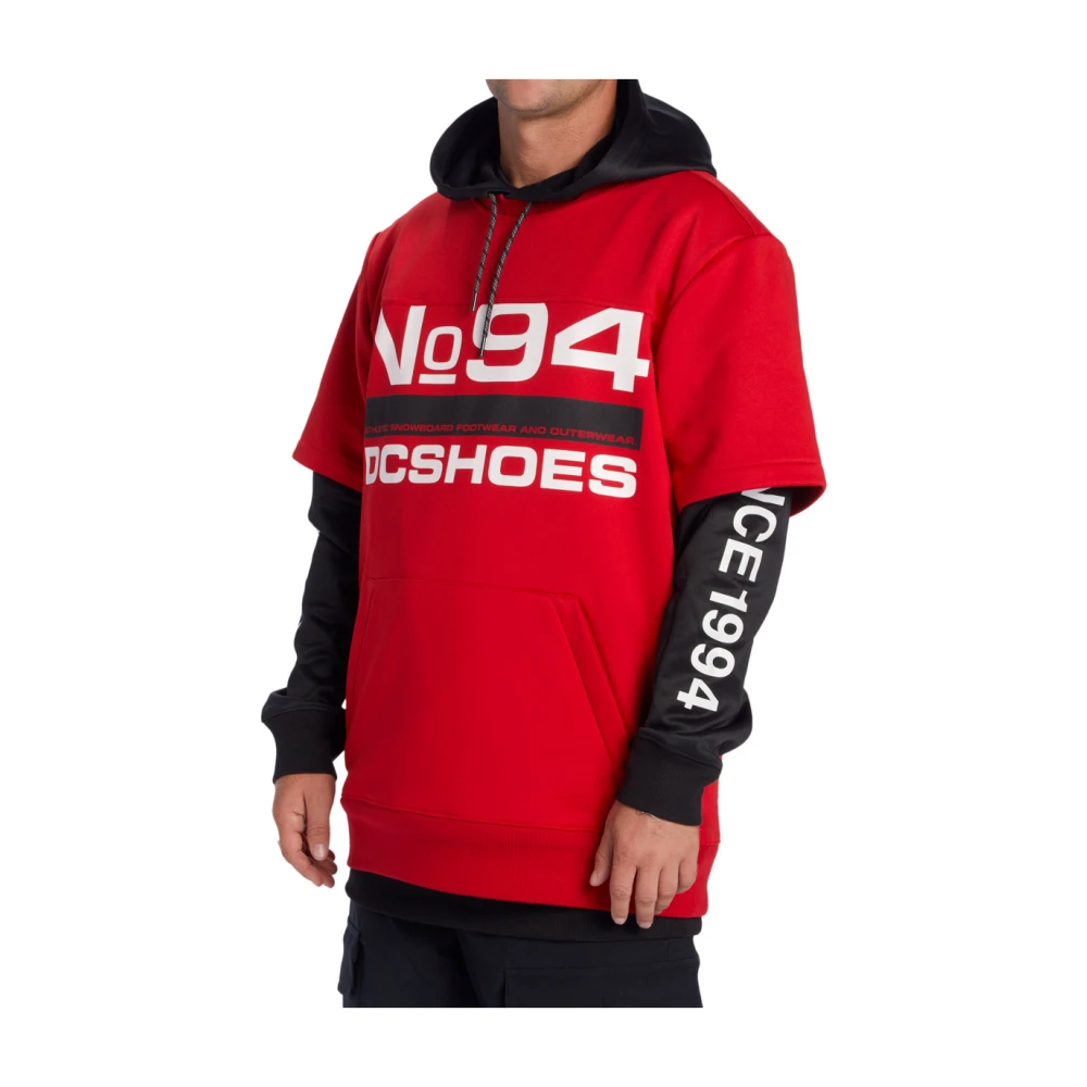 DC Shoes Rode Sweater met Afneembare Capuchon Red Heren