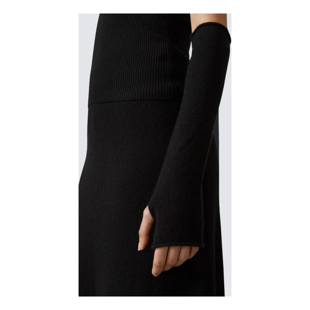 Lisa Yang Zwarte Fingerloze Handschoenen Black Dames