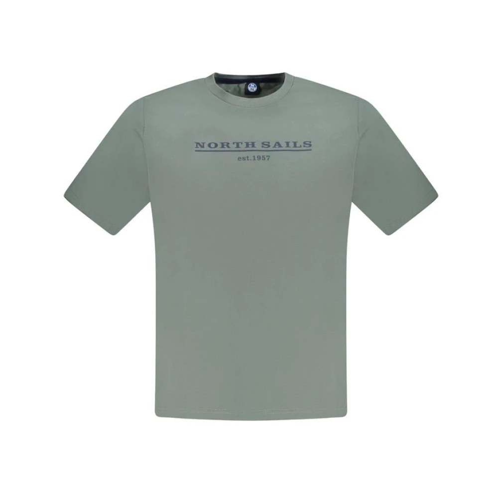North Sails Men's Green T-Shirts, M, Cotton T-Shirt