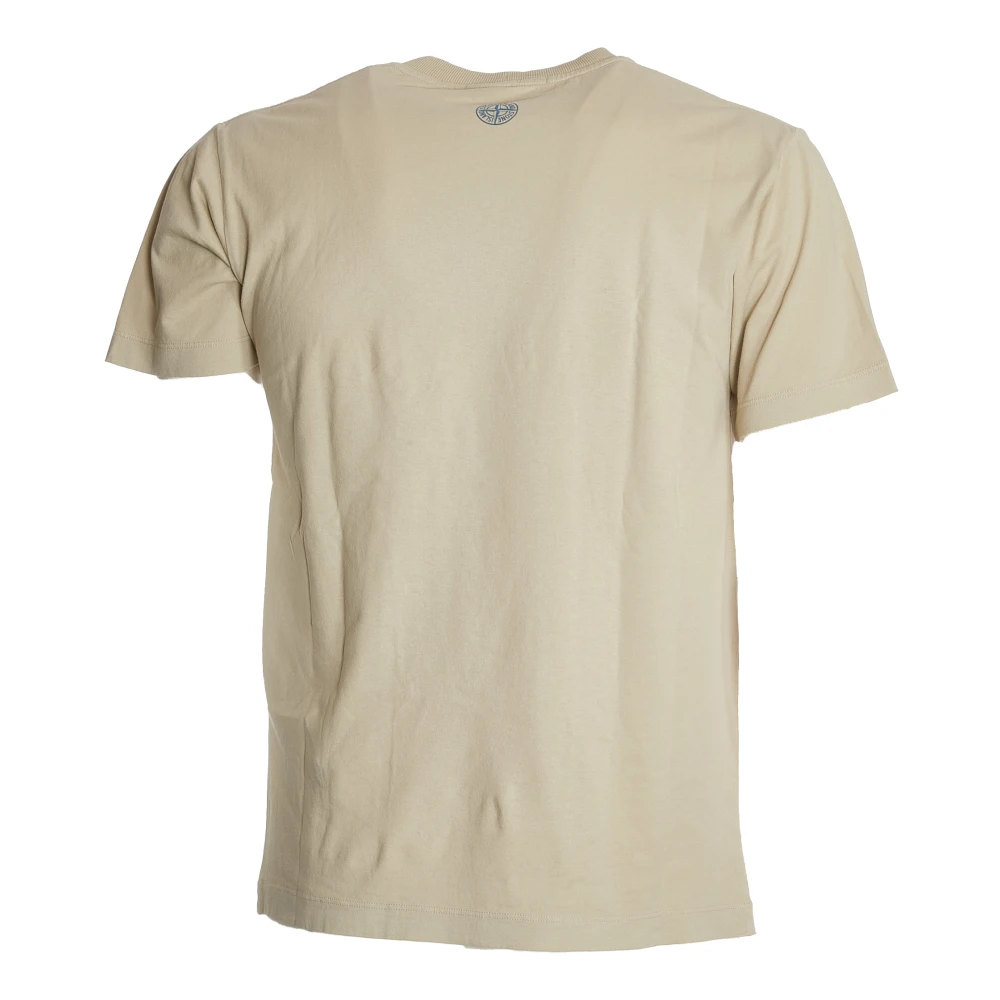 Stone Island Heren Crew Neck T-Shirt Grigio Beige Heren
