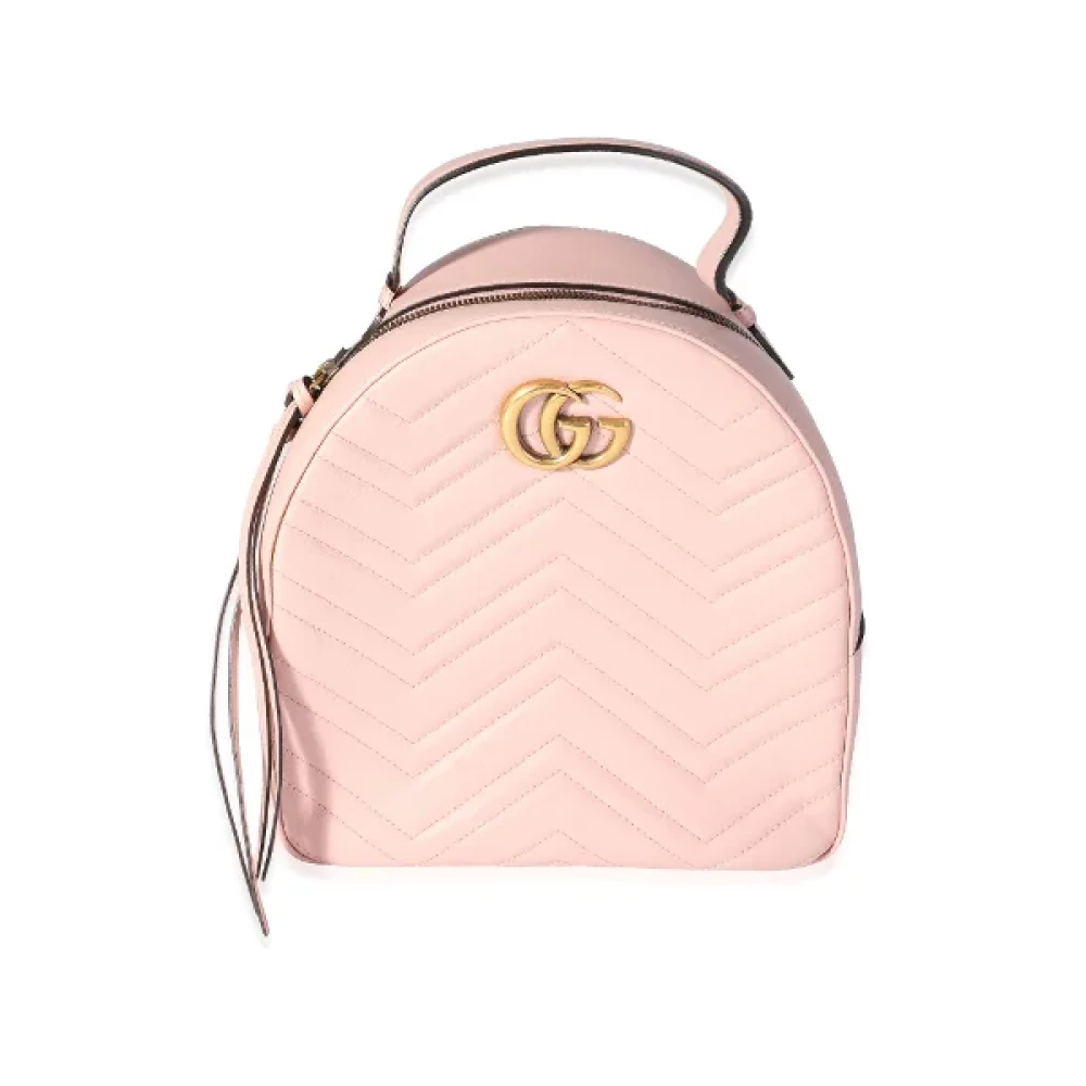 Gucci Vintage Pre-owned Leather backpacks Pink Dames