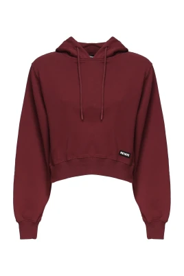 Terry Back Cropped Hoodie