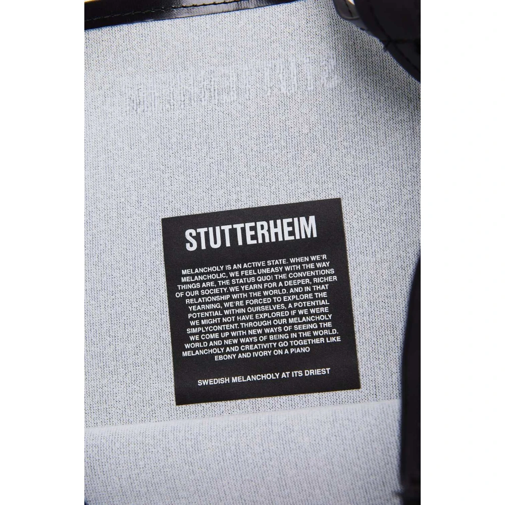 Stutterheim Stevige Tote tas met essentiële boodschap Black Dames