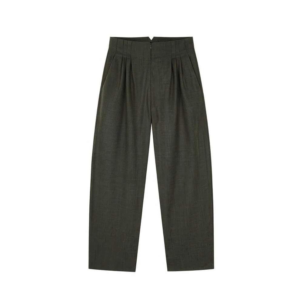 Cortana Women's Green Tapered Trousers