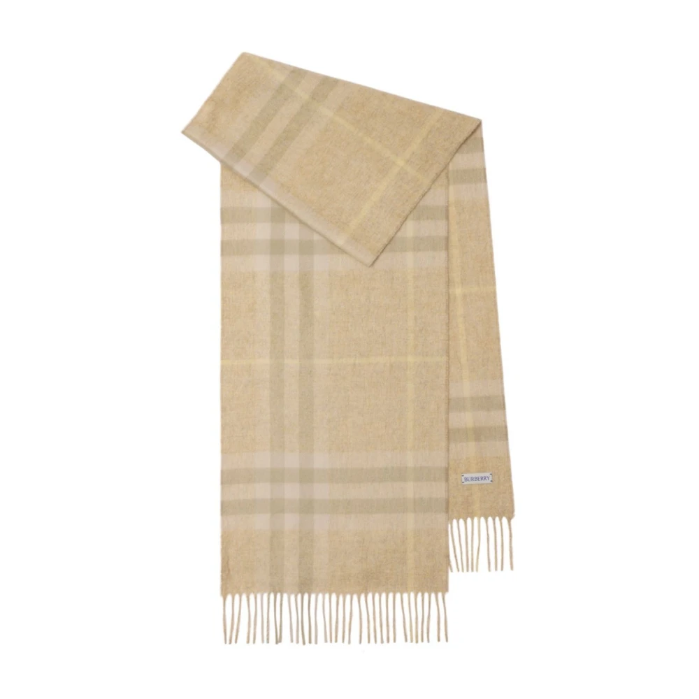 Burberry Flax Geruite Oversized Shirt Beige Heren