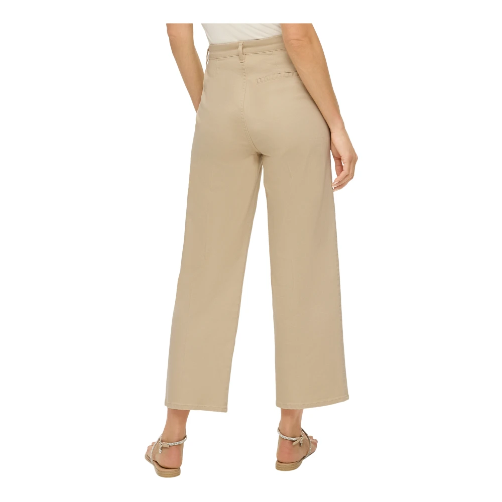 s.Oliver Cropped Trousers Beige Dames
