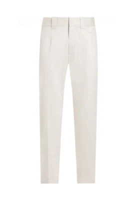 Slim-fit Byxor med Dold Knäppning