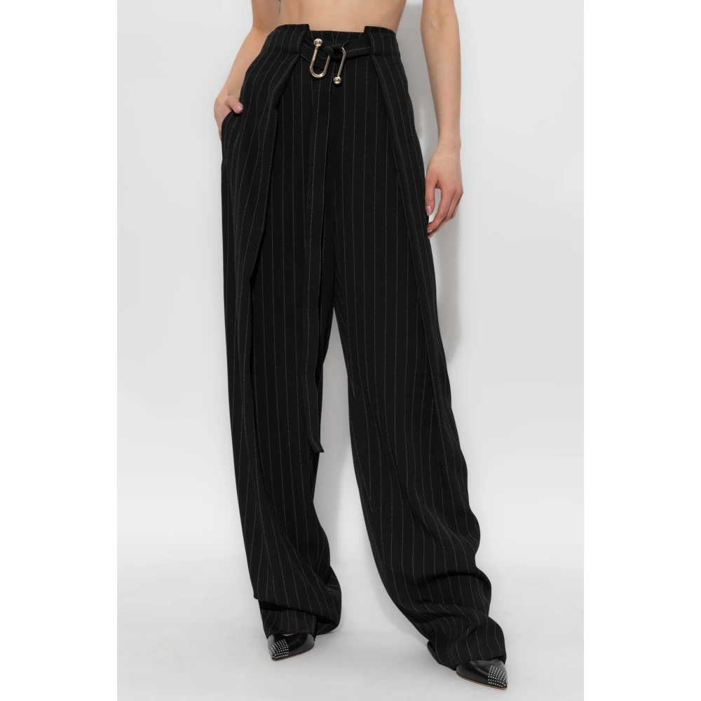 SPORTMAX Broek met gestreept patroon Berard Black Dames