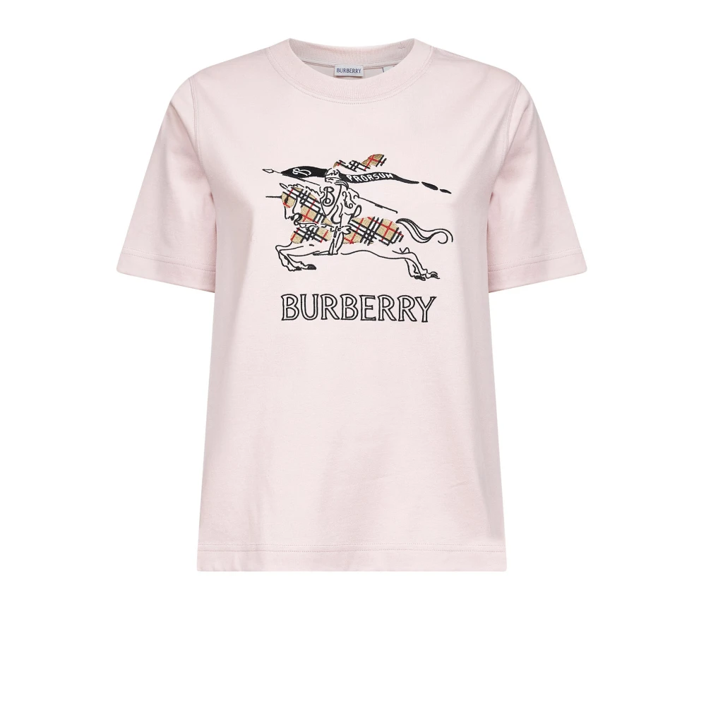 Burberry Women's Pink T-Shirts, S, Frankie Ekd Check T-Shirt