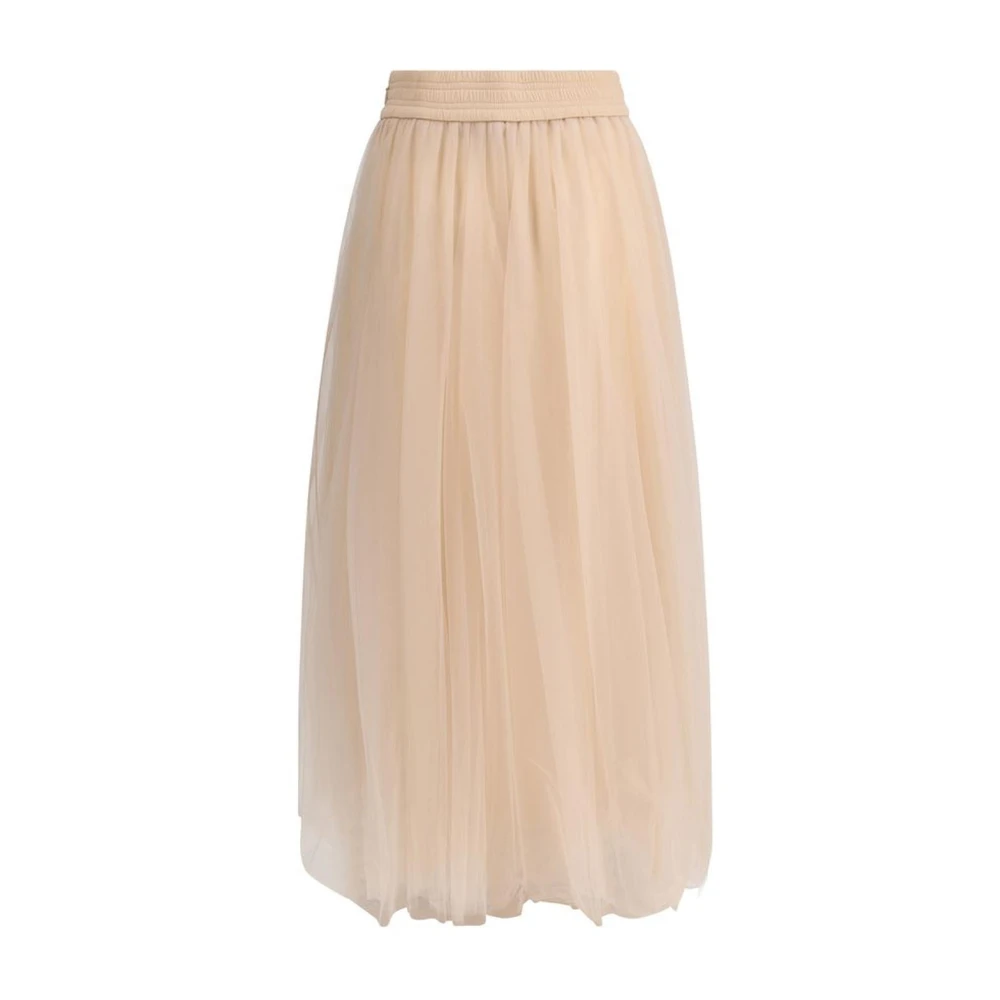 Fabiana Filippi Tule Midi Rok met Zijrits Pink Dames