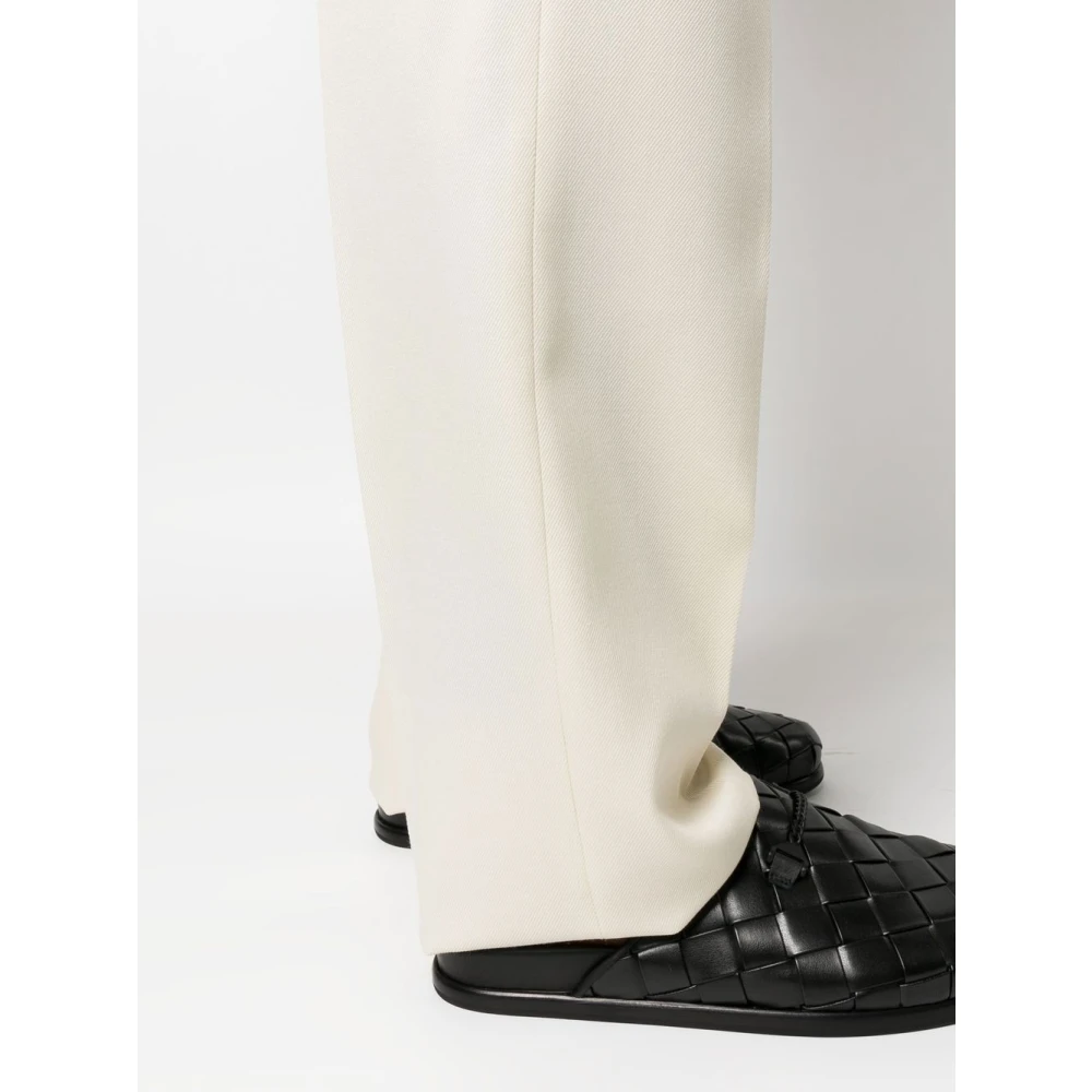 Giuliva Heritage Witte op maat gemaakte broek met één plooi White Heren