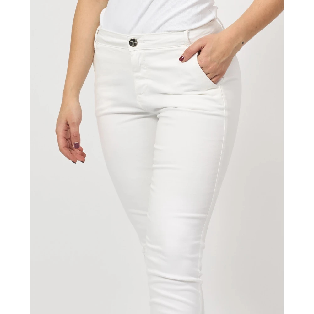 Fracomina Witte Carrot Mom Fit Broek White Dames