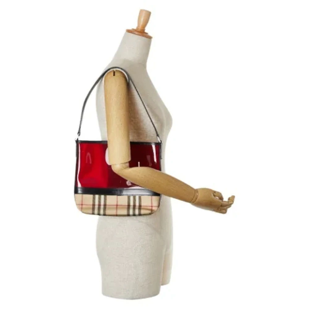 Burberry Vintage Pre-owned Fabric shoulder-bags Red Dames