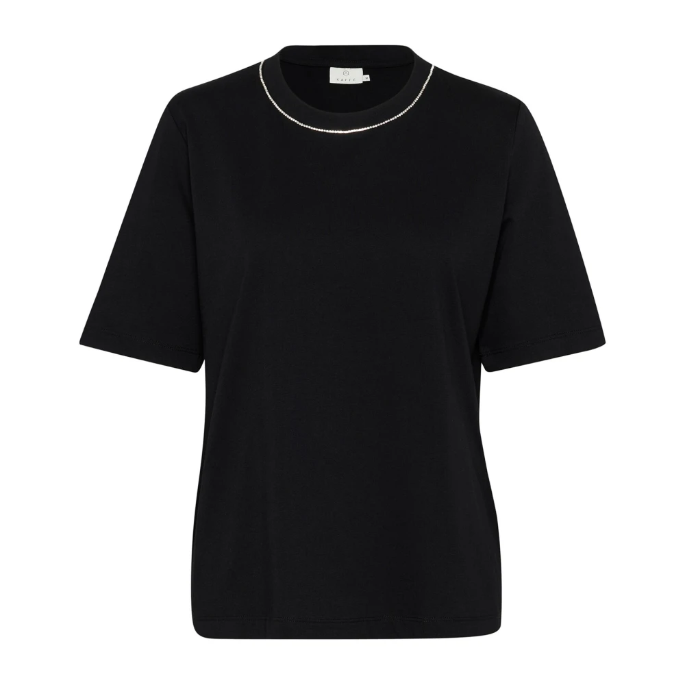 Kaffe Zwart Diep Tee Oversized Ronde Hals Black Dames