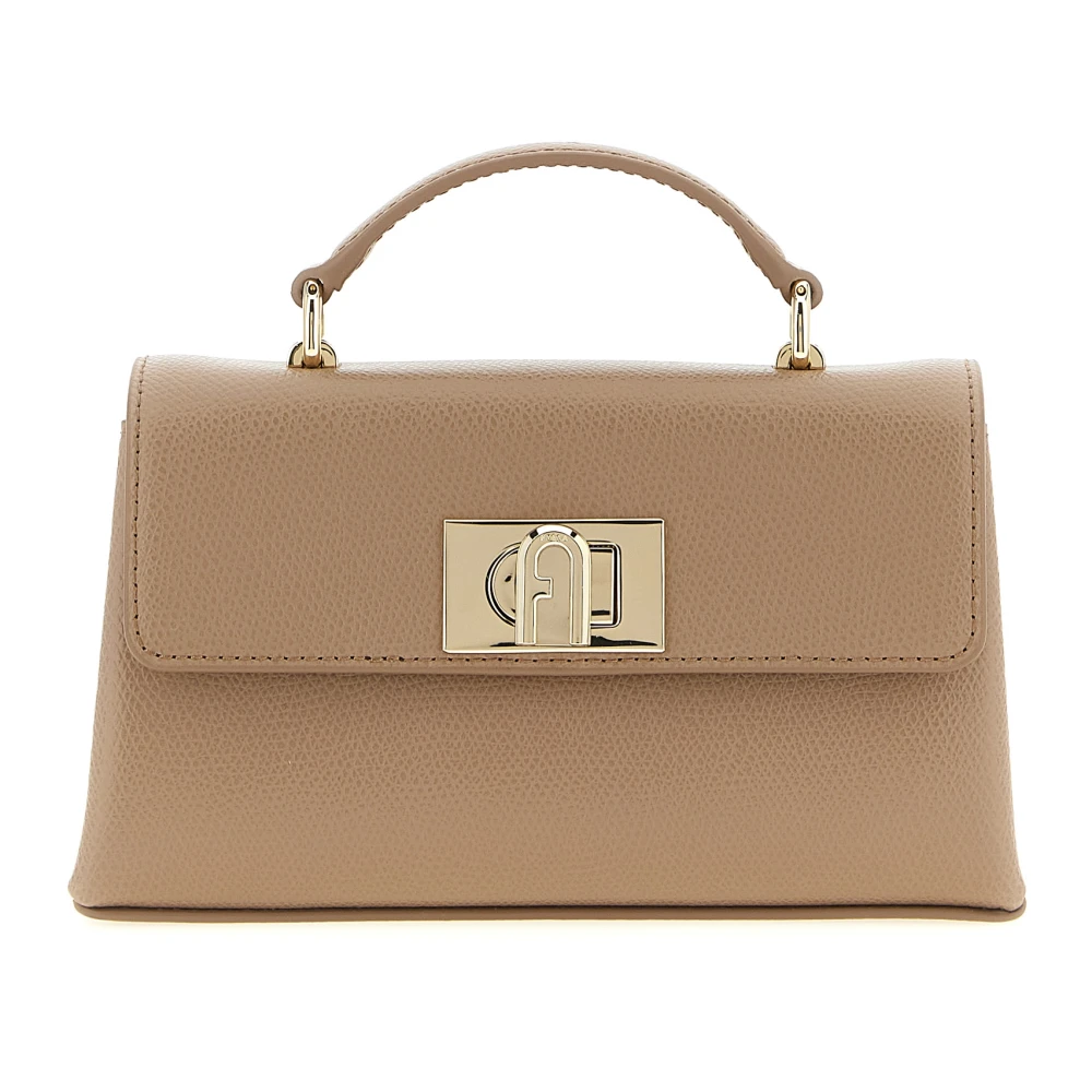 Furla Vrouw Beige Tassen Dames, One Size, Leer, 1927 Mini Crossbody Tas