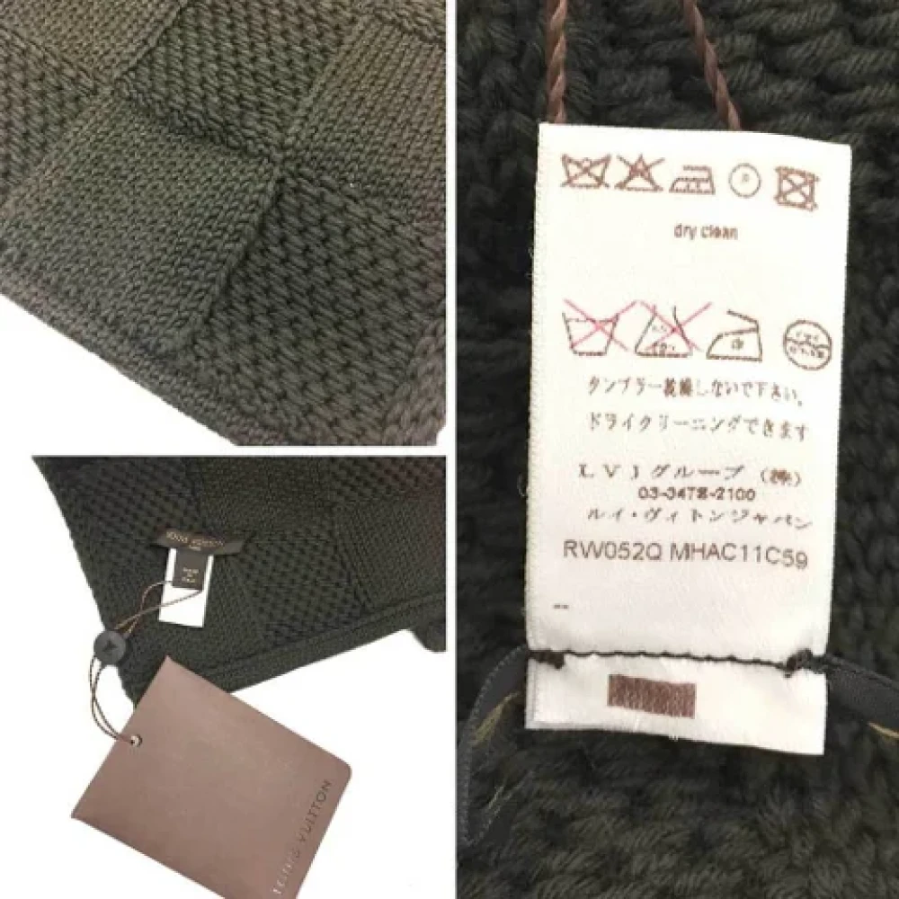 Louis Vuitton Vintage Pre-owned Wool scarves Green Dames