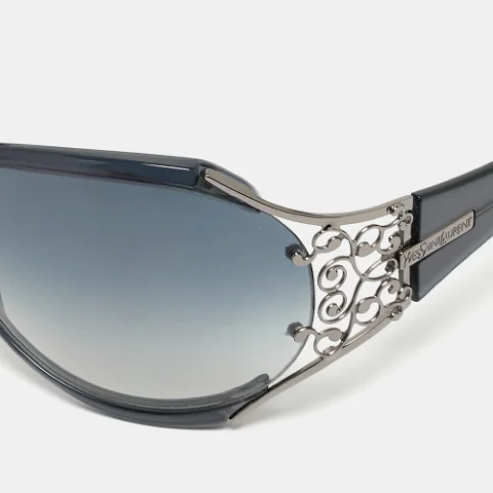 Yves Saint Laurent Vintage Pre-owned Acetate sunglasses Blue Dames