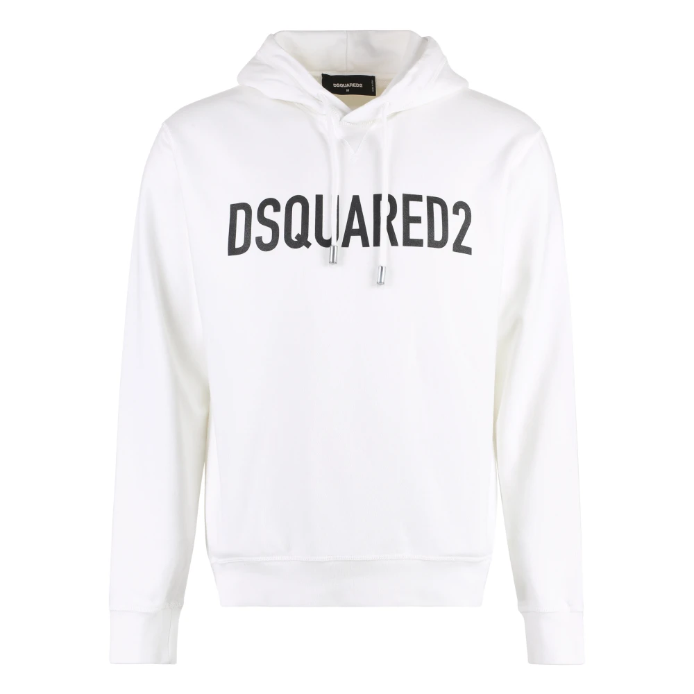 Dsquared2 Men's White Hoodies, 2XL, Cool Fit Hoodie