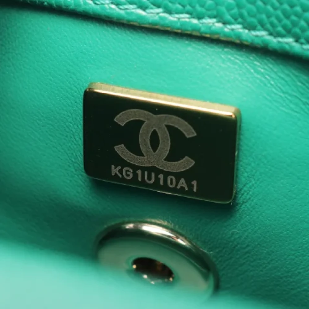 Chanel Vintage Pre-owned Fabric chanel-bags Green Dames
