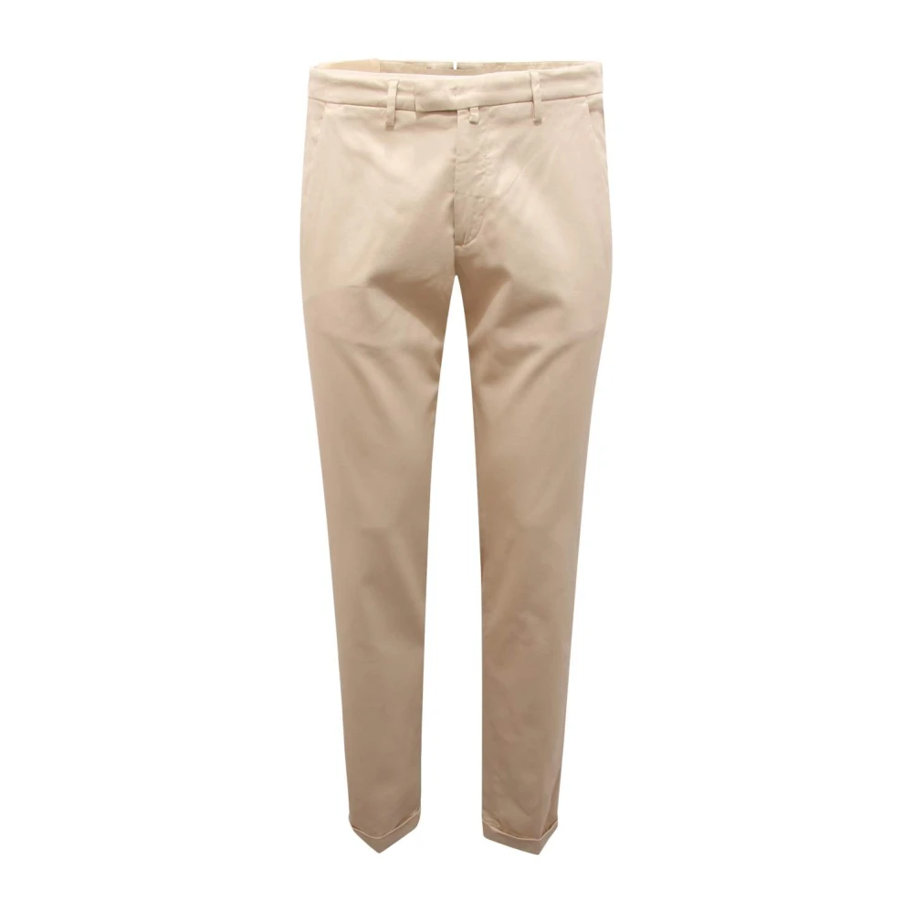 Briglia Men's Beige Slim Trousers Made In Italy