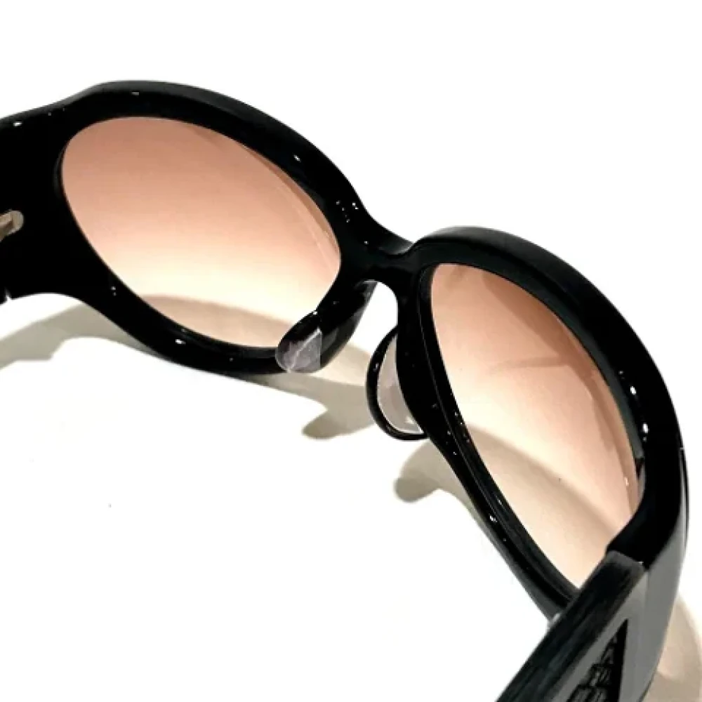 Bottega Veneta Vintage Pre-owned Fabric sunglasses Black Dames