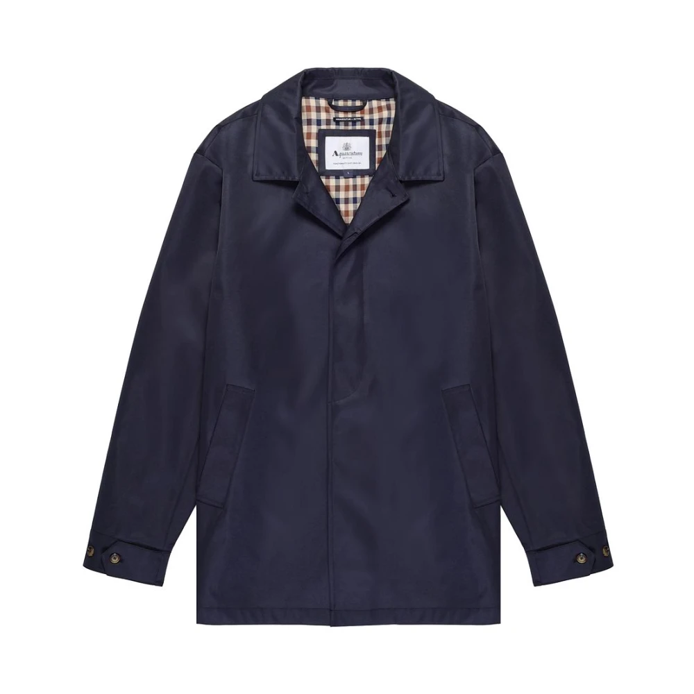 Aquascutum Blue Caban Trench - Male - Light Jackets - 2XL - Jackets