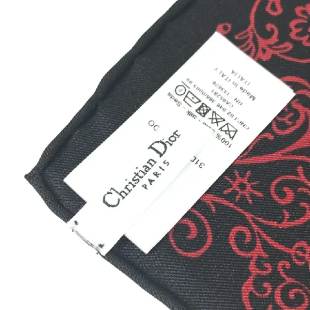Dior Vintage Pre-owned Fabric scarves Black Dames