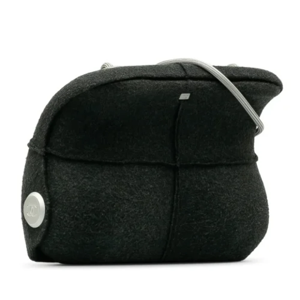 Chanel Vintage Pre-owned Wool chanel-bags Black Dames