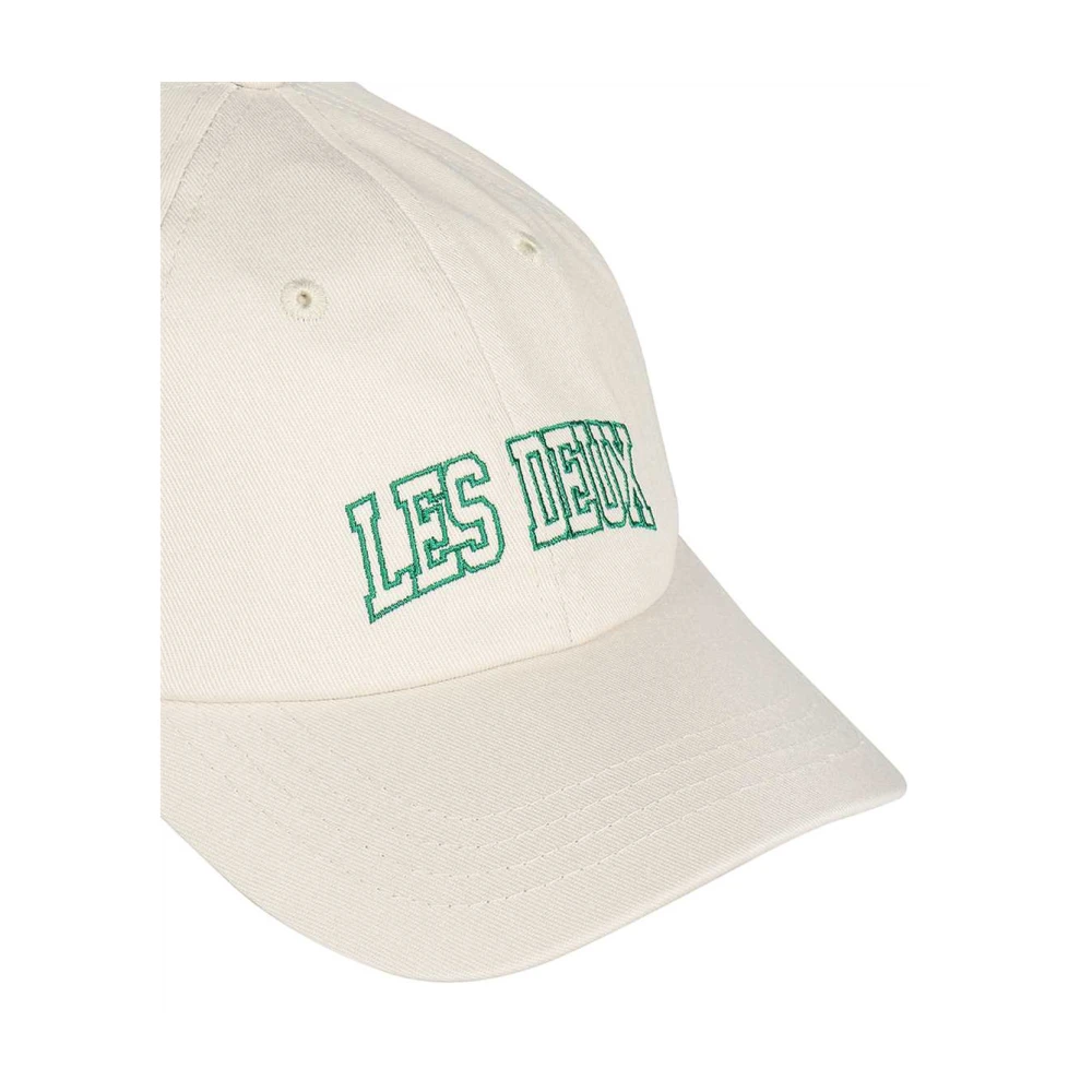 Les Deux Baseballpet met Contrasterend Logo Beige Heren