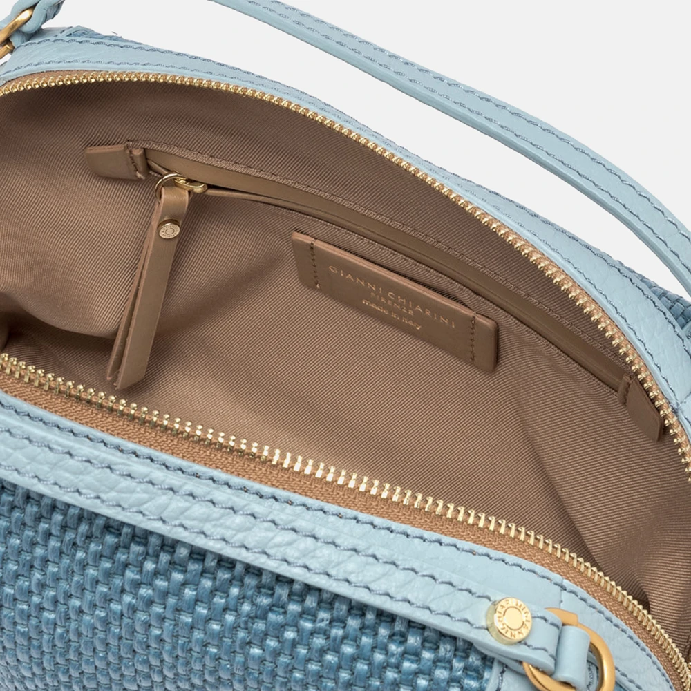 Gianni Chiarini Heldere Blauwe Alifa Stro Handtas Blue Dames