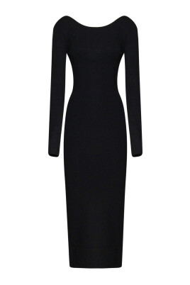 black-long-sleeve-backless-maxi-dress