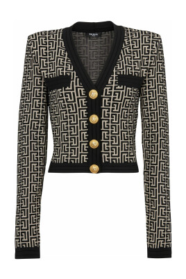cardigan-en-maille-monogrammee
