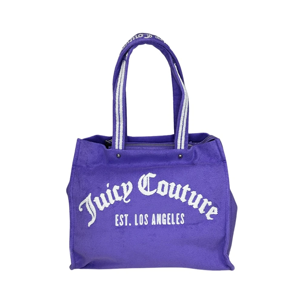 Juicy Couture Lila Handduk Shopper Väska Purple, Dam