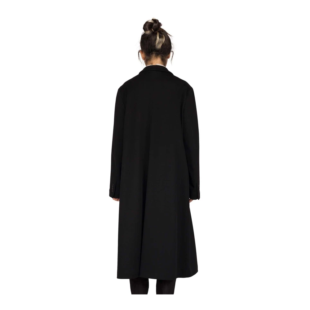 Aspesi Cashmere Trapeze Jas Black Dames