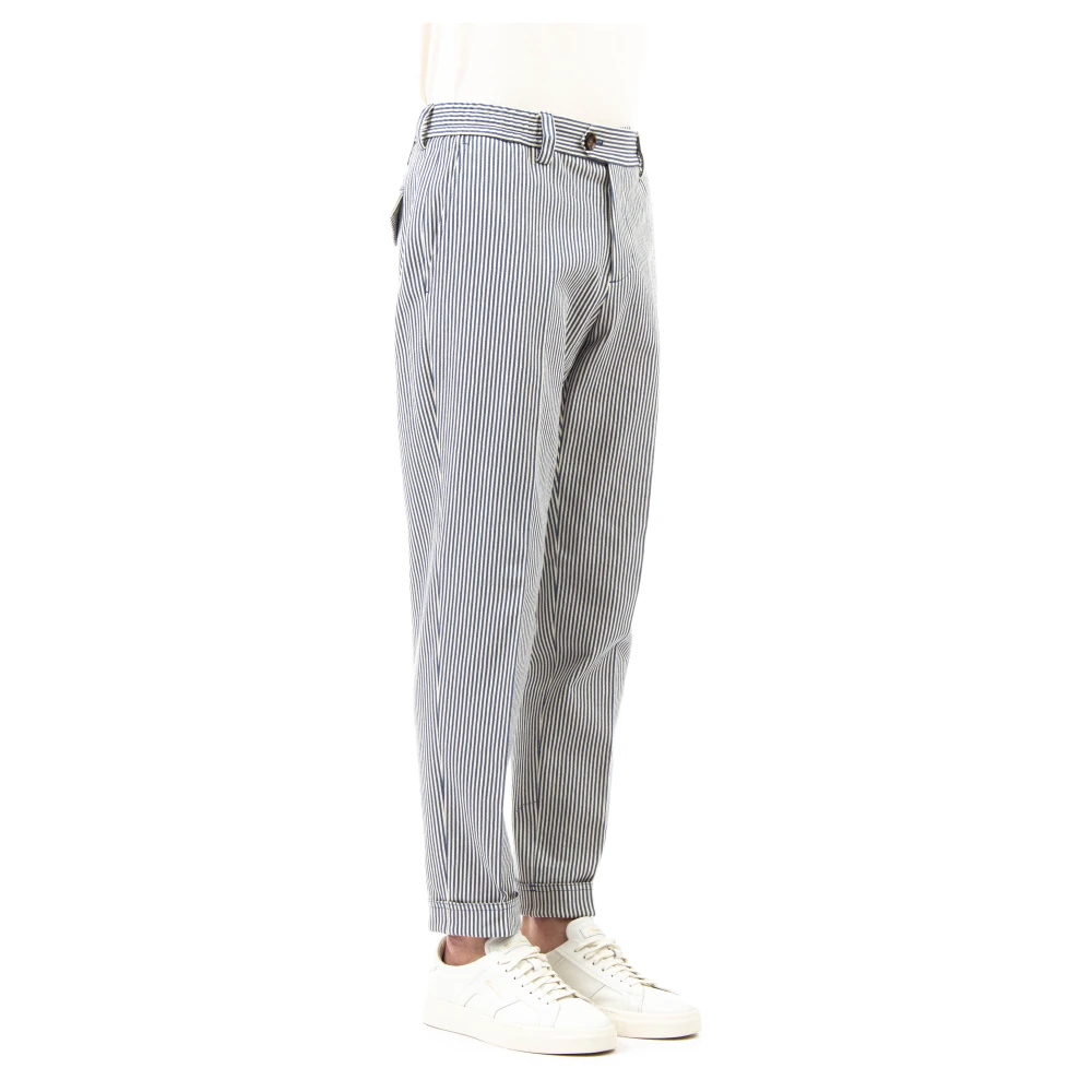 PT Torino Witte katoenen broek met relaxte pasvorm White Heren