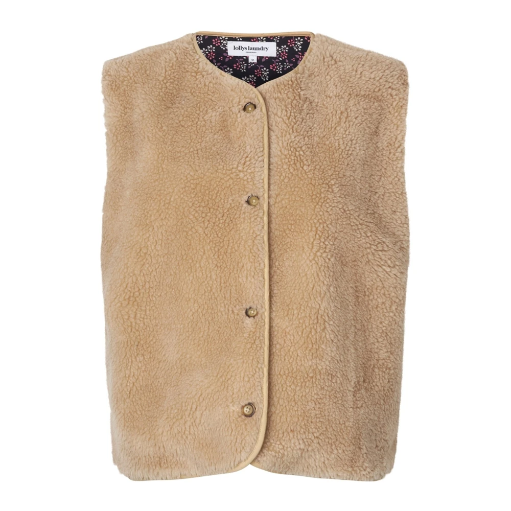 Lollys Laundry Beige Vest met Sterrenpatroon Beige Dames