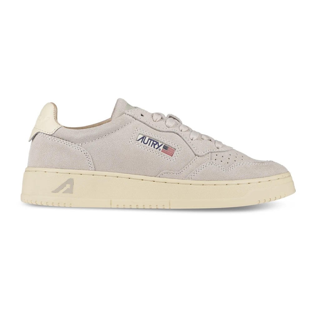 Autry Women's Beige Sneakers,, Low Medalist Trainers Size 7 Uk
