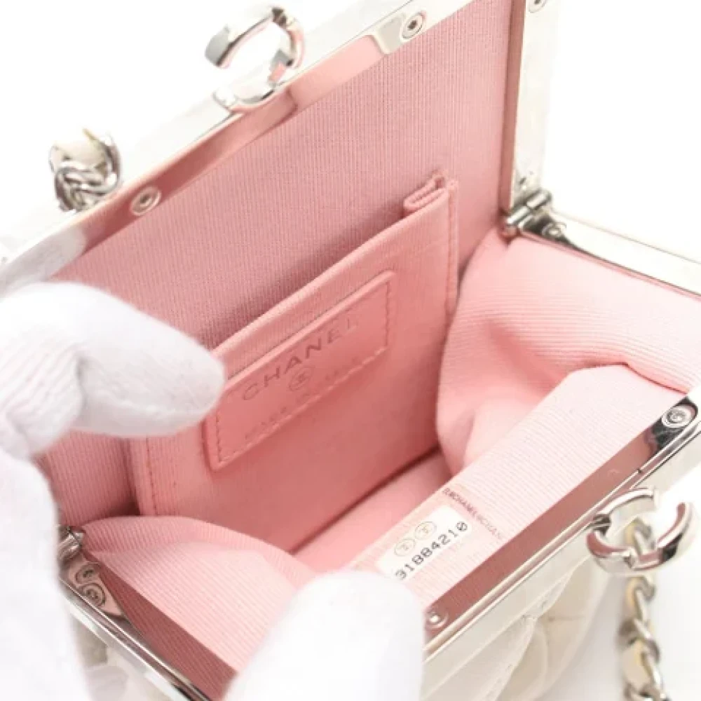 Chanel Vintage Pre-owned Leather chanel-bags White Dames
